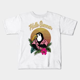 Toucan bird hello summer Kids T-Shirt
